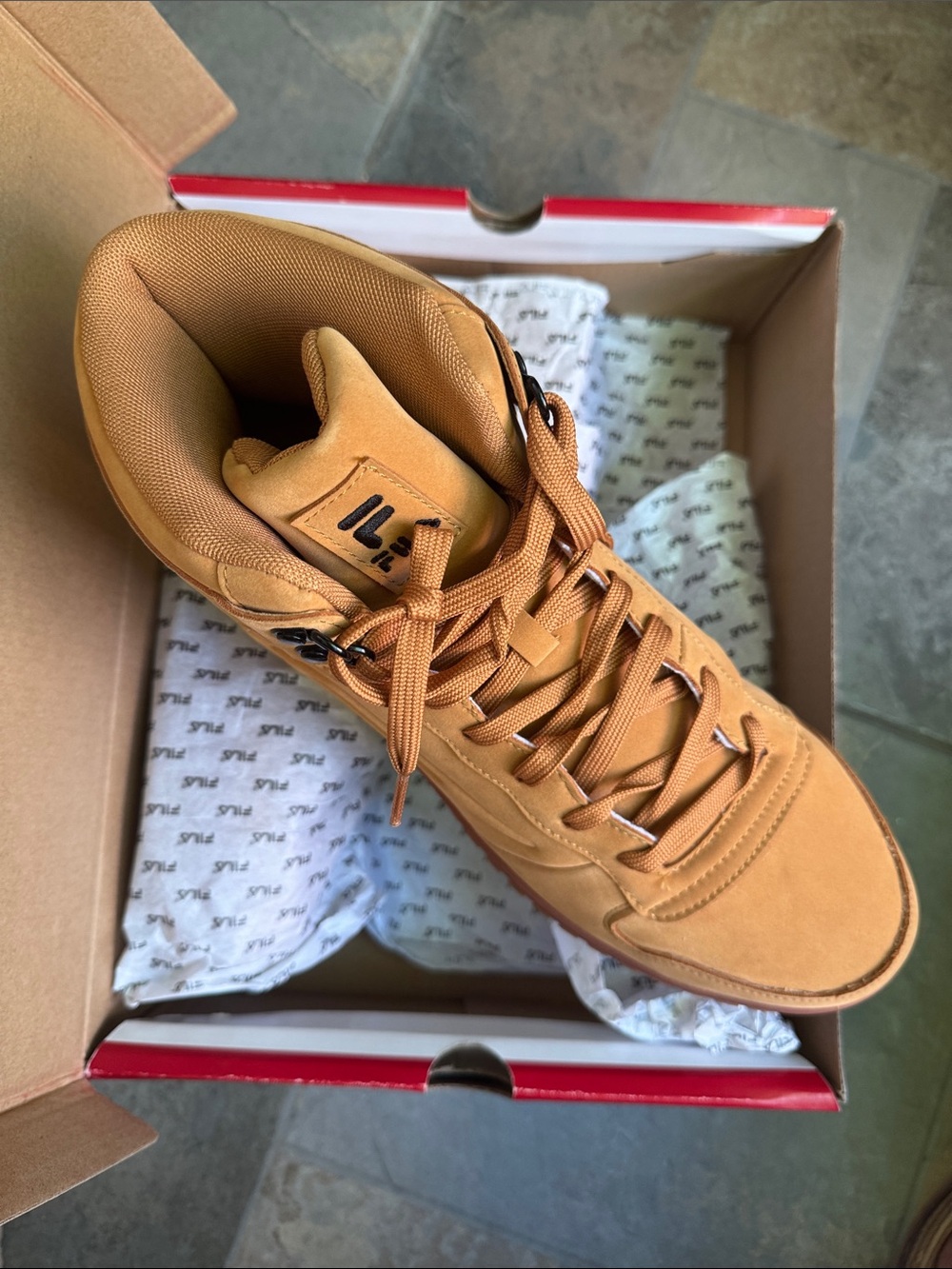 Fila Men’s High-Top Boot in Wheat/Tan
